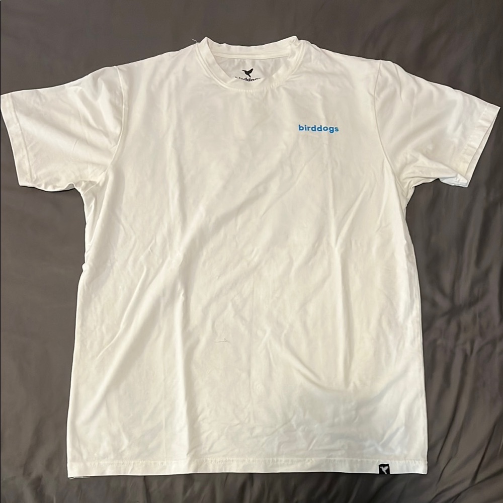 Birddogs Classic White Tee with Blue Logo